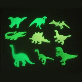 

Creative Luminous dinosaur wall stickers glow in the dar cartoon dino toys decorative wall Pegatina children bedroom wallpaper