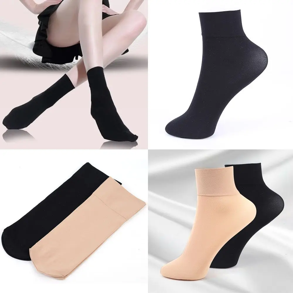 

5/10Pairs Autumn Winter Nylon Sexy Short Stockings Low Cut Thick Silk Ankle Socks