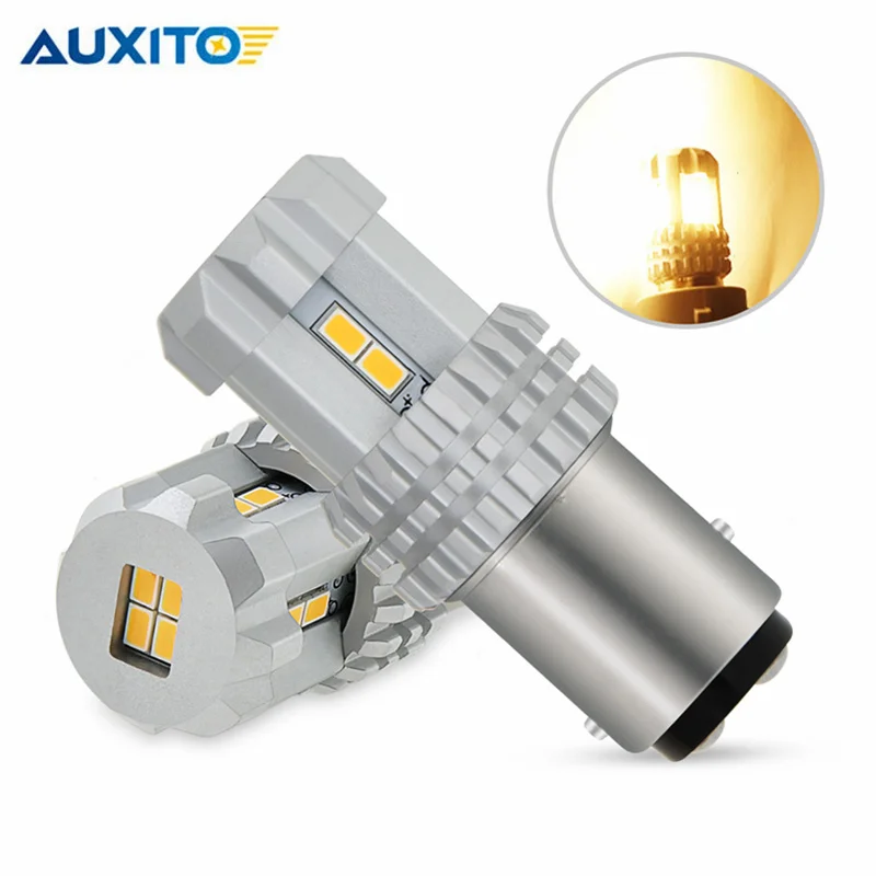 

2pcs Canbus 1157 LED No Hyper Flash 21W Amber yellow P21/5W BAY15d LED Bulbs For Turn Signal Lights DRL Brake/Tail Parking Light