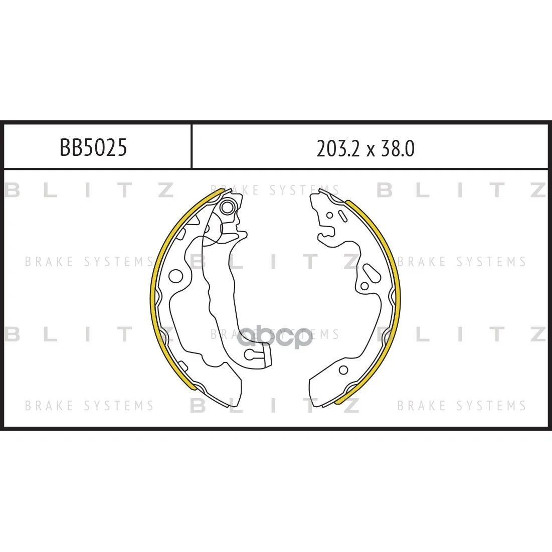 Колодки Тормозные Барабанные Blitz Bb5025 Blitz арт. BB5025