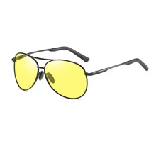 Желтые линзы Matel Frame мужские поляризованные солнцезащитные очки UV400 вождения очки для мужчин 4 цвета с коробкой