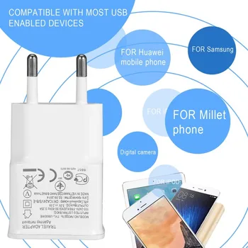 

Hot Sale USB Wall EU Charger Adapter For Samsumg Galaxy Series 7100 S3 S4 i9500 Newest Arrival Mobile Phones Accessories