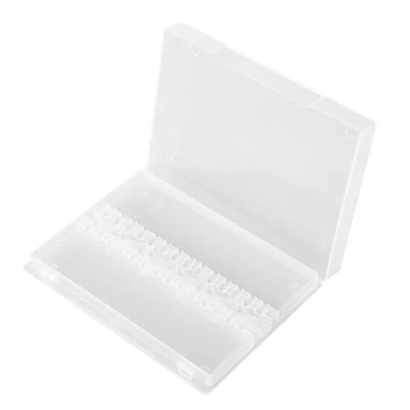 Transparent 14 Holes Professional Nail Art Polishing Grinding Drill Bit Holder Display Storage Box For Manicure Stand Display Nail Tools - Цвет: Transparent