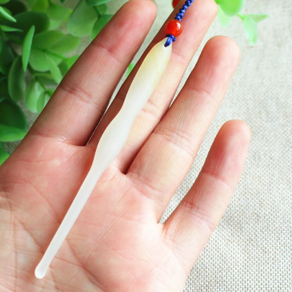 HIMABM 1 шт. ушной Воск палочки ers Hetian Jade Ear pick средство длоя удаления воска Curette Ear pick Cleaner Ear Cleaner ложка уход за ушами инструмент для очистки ушей