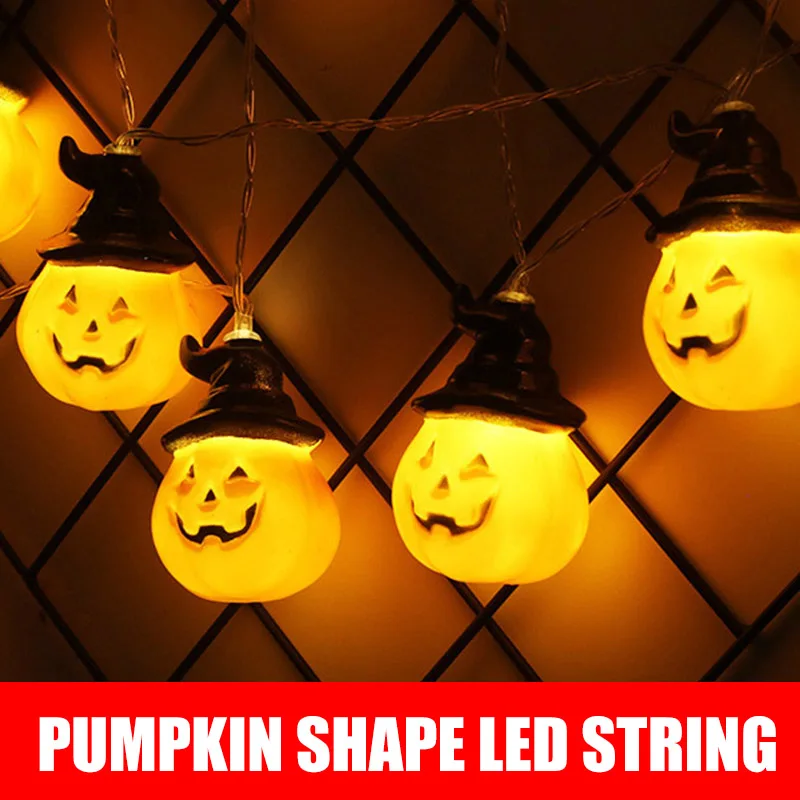 

Halloween Pumpkin Stringlight Remote Control Pumpkin Lantern LED Decorative Lights 8 different lighting modes by 3*AA batteries