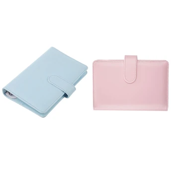 

New-2 Pcs Leather Spiral Notebook Original Office Person Binder Weekly Planner/Agenda Organizer Cute Ring Diary Stationery A5 A6