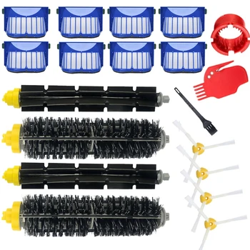 

Aero Vac Filter+Side Brush+Bristle Beater Brush for iRobot Roomba 600 Series 610 620 625 630 650 660 670 Robot Vacuum Cleaner