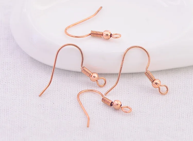 Нержавеющая сталь Пояс бусины Весна ушные крючки Серьги DIY ювелирные аксессуары крюк аксессуары настоящий золотой Гальванизированный аксессуары