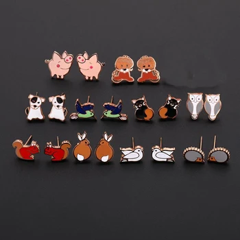 

30 Pairs/lot fashion women stainless steel earring lot jewelry wholesale top quality stainless steel jewelry earrings 201103-142