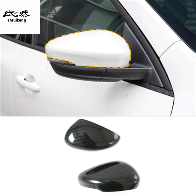 

2PCS/Lot ABS Carbon Fiber Grain Rear View Mirror Decoration Cover for 2020-2021 FORD ESCAPE