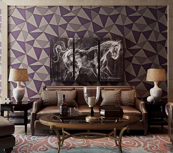 

Luxury Moroccan Trellis Modern Geometric Pattern Wallpaper Roll Imitation leather Deep pressure Metallic with Grey Shimmer