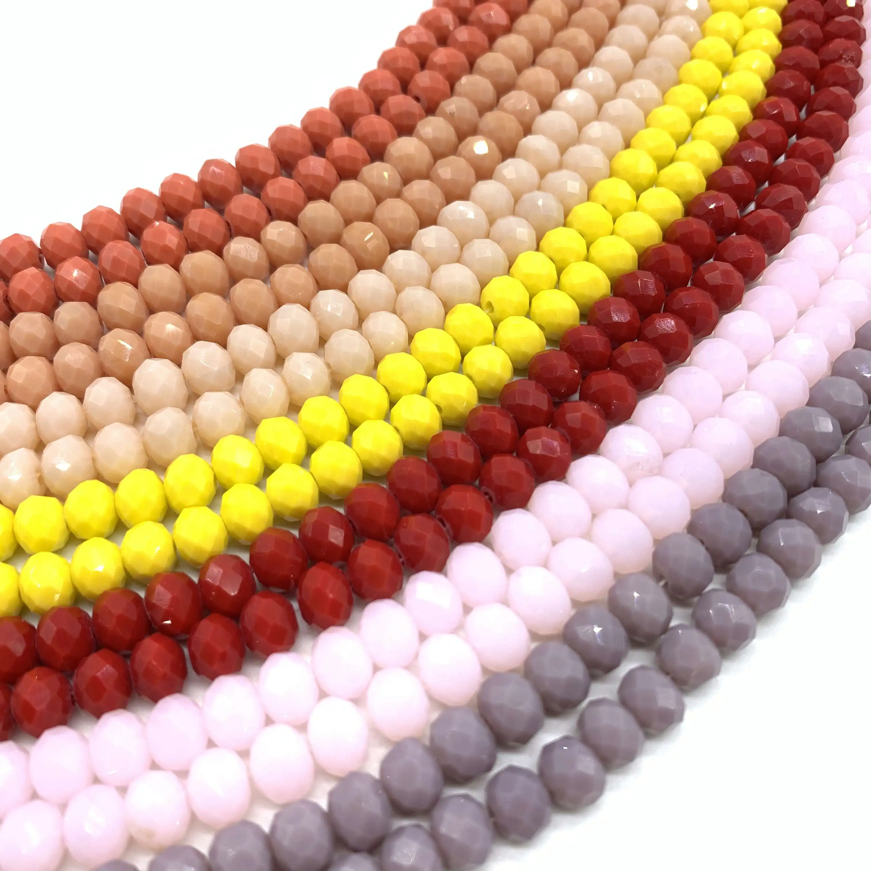 Free Shipping 30pcs 6x8mm Rondelle Faceted Austria Crystal Finding Spacer Beads 
