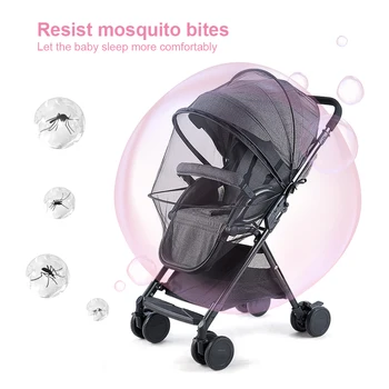 

Universal Buggy Mosquito Baby Protector Net For Strollers With 3D Support And Two-Way Zipper