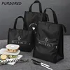 PURDORED 1 Pc Black Cactus Pattern Lunch Bag Thermal  Picnic Lunch Box Bag Insulation Bento Pouch Travel Food Fruit Organizer ► Photo 1/6