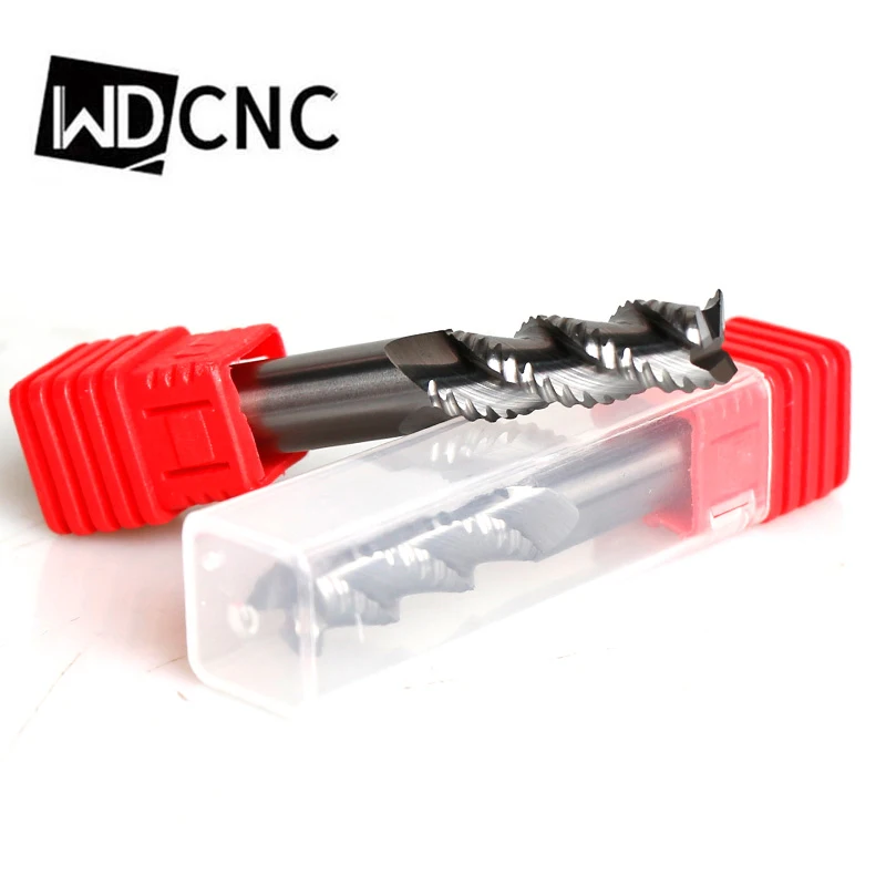  Roughing End mill for aluminium HRC55 3 Flutes Carbide milling cutter Aluminum Cutting tools 4mm 6mm 8mm 12mm rough cutting