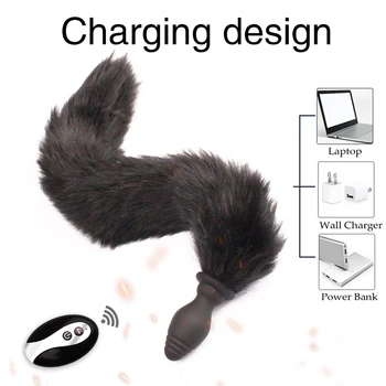 Wireless Remote Control Anal Plug Fox Tail Sex Toys Soft Sex Tail Butt Plug Erotic Anus Toys For Adult Tail Flirting Cosplay 6