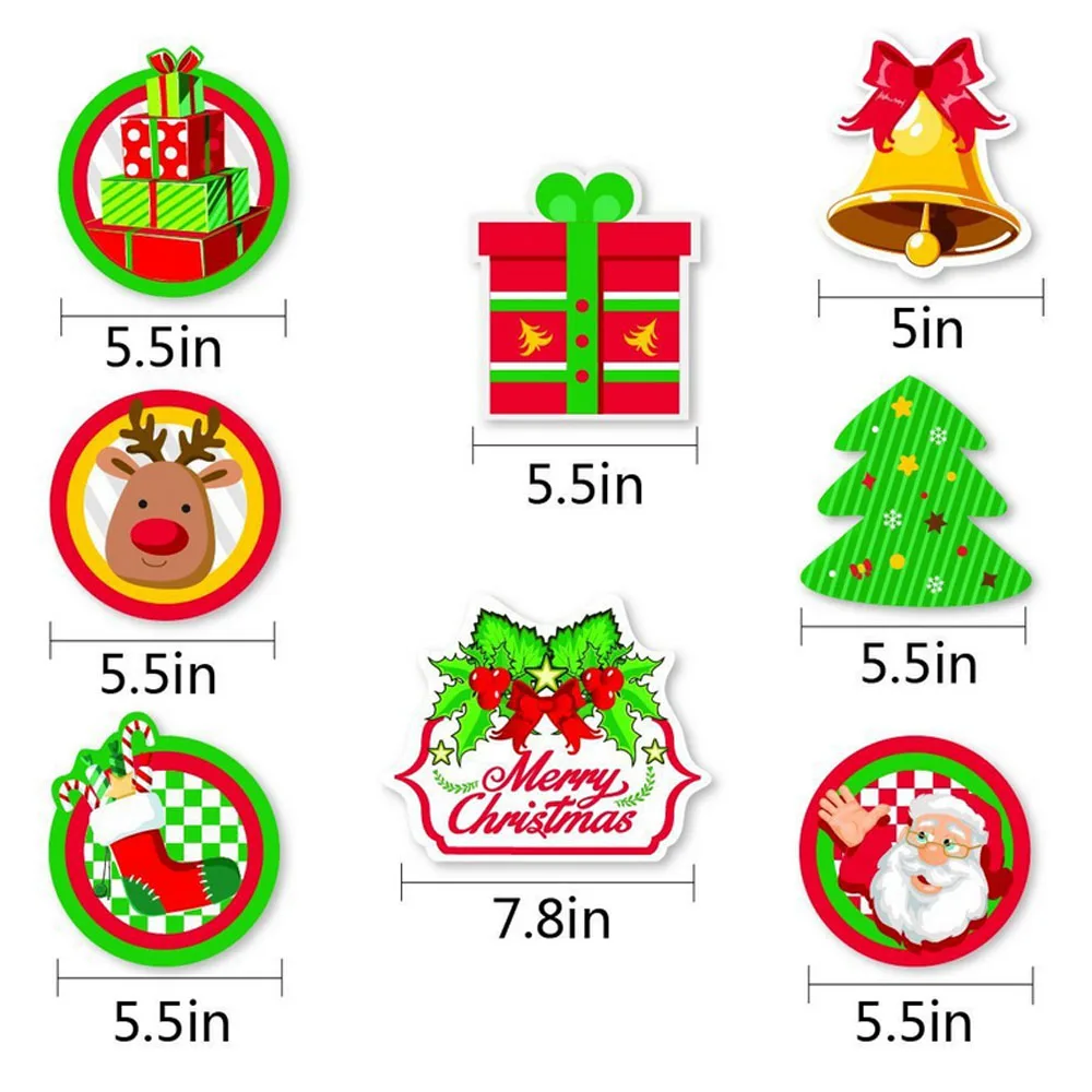 Behogar 30 шт. Merry Christmas комплект украшений для Вечеринки Висячие завитки карты спиральный орнамент Вечерние торжества реквизит для фотосессии