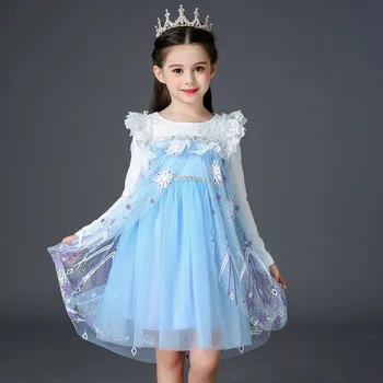 

Baby Girls Elsa 2 Princess Tutu Dresses Kids Toddler Birthday Cosplay Party Dress Teen Winter Clothes Costume Disfraz Jurk 2020