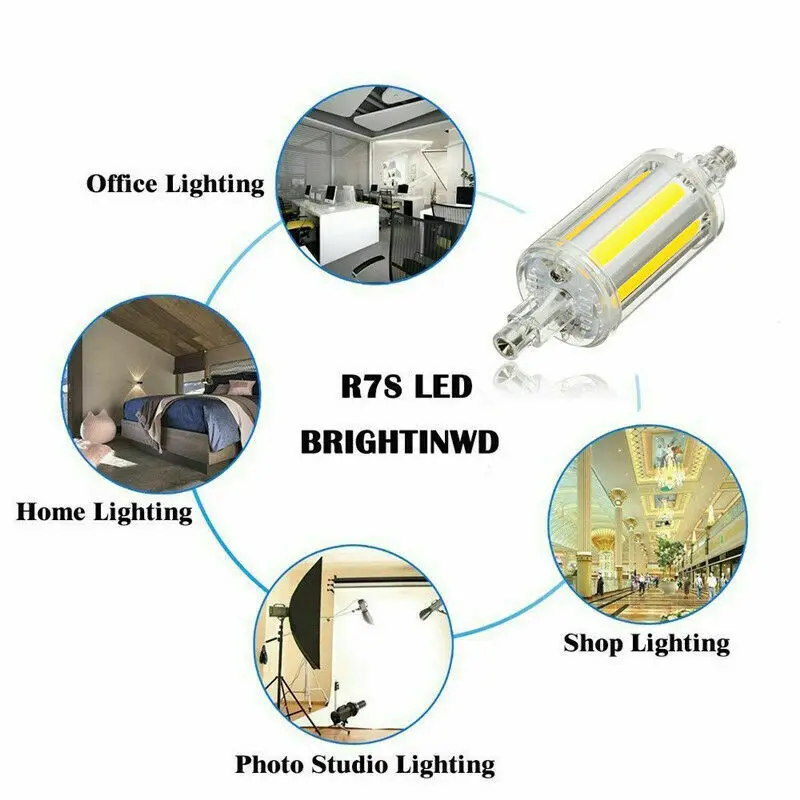 10x Новый Ampoule R7S светодиодный прожектор с регулируемой яркостью J78 J118 78 мм 118 10 Вт 20