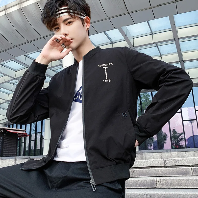 

New Style Spring And Autumn Jacket Men Spring And Autumn Korean-style Trend Short Casual Handsome Sports Baseball Uniform Coat