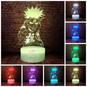 

Flashing Cartoon Model 3D Illusion LED Desk Nightlight Colorful Changing Light Naruto Anime Figma Toys Baby