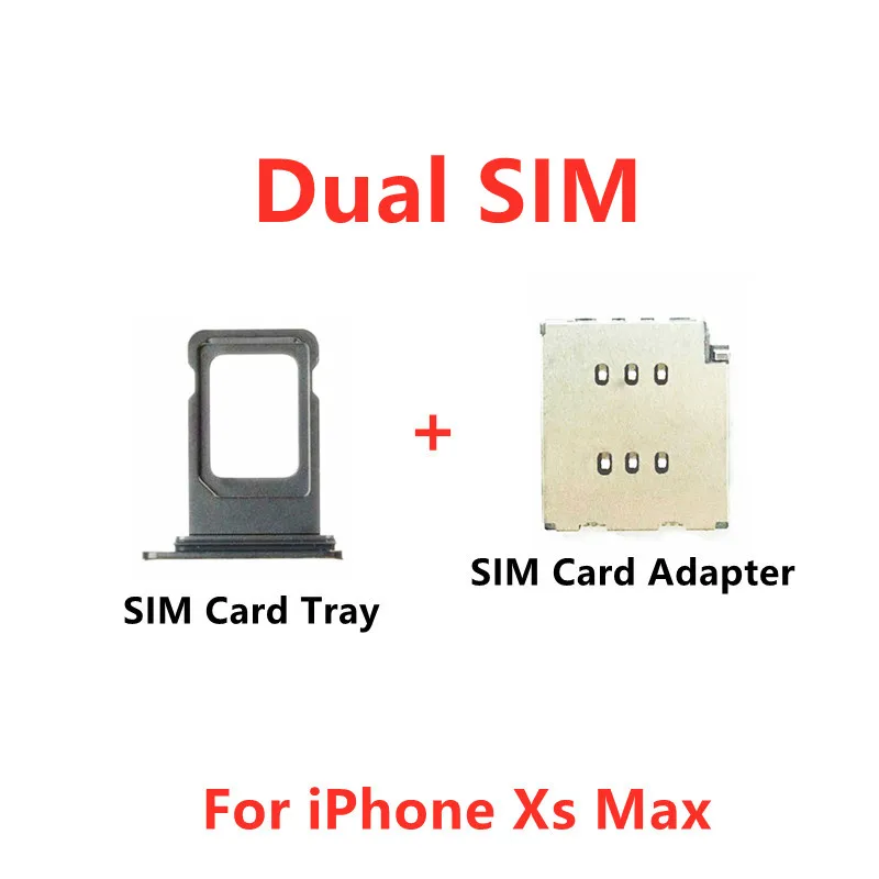 Replacement Parts Dual SIM Card Reader Flex Cable For iPhone Xs Max tray Holder Slot Adapter | Мобильные телефоны и