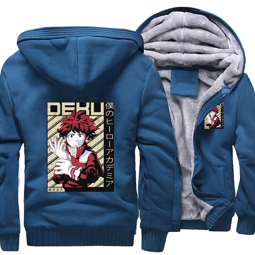 Японское аниме Моя геройская Академия Deku Midoriya Izuku свободные толстовки зимние