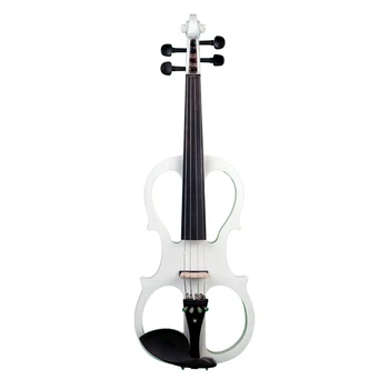 

ELOS-NAOMI 4/4 Electric Violin Fiddle Stringed Instrument & Wood Fittings Cable Headphone Case for Music Lovers