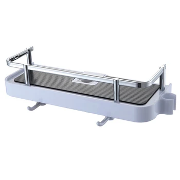 

Bathroom Pole Shower Rod Storage Rack Holder Organizer Multi-functional Home Bathroom Shower Towel Shampoo Tray Bathing Shelves