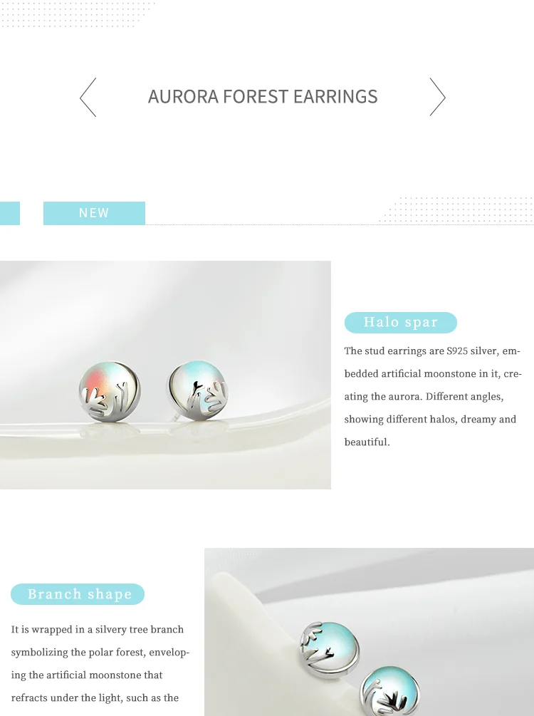 Thaya 925 серебряные серьги с изображением леса Авроры, дизайн, ювелирные изделия для женщин, элегантный подарок
