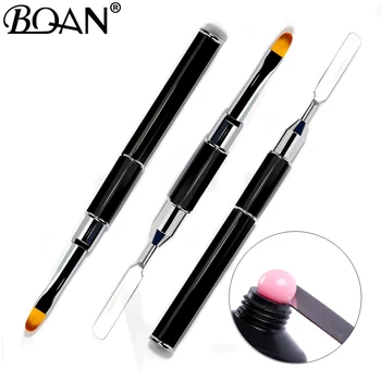 

BQAN UV Poly Gel Nail Brush Dual-ended Slice Shape Flat Pusher For Nail Tips Extension Gel Tips Building Nail Art Tool