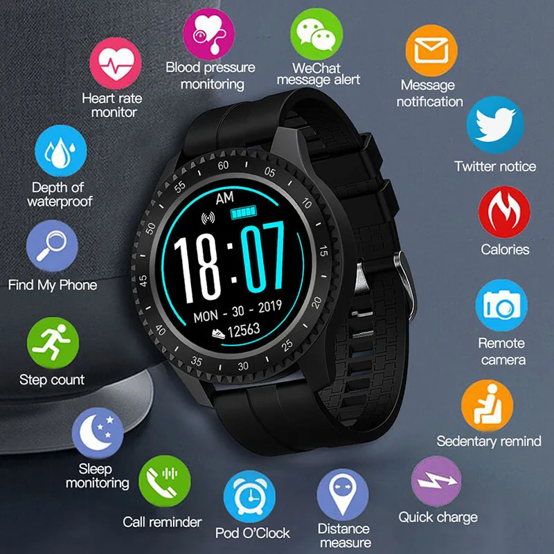 Orginal Smart Bracelet Wristband Full Touch Waterproof Smartband Remote Camera Blood Pressure Smart Watch Kids Fitness Tracker