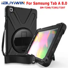 IBuyiWin тяжелый противоударный чехол для Samsung Galaxy Tab A 8,0 SM-T290/T295/T297 8," планшет Funda чехол с плечевыми ремнями