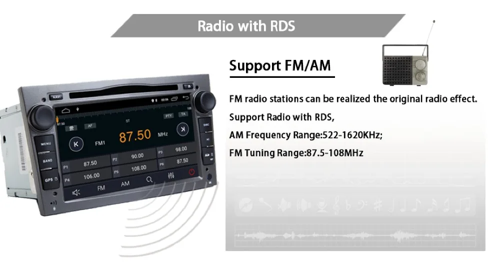 Top Android 9.0 car multimedia player for Opel Astra h Vectra Antara Zafira Corsa Radio dvd gps Wifi USB SD Steering wheel control 7