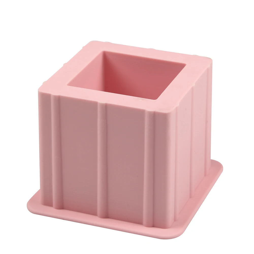 New Silicone Mold Square Concrete Fleshy Flower Pot Candlestick Mold Ceramic Clay Handmade 3D DIY Crafts Ceramic Mold
