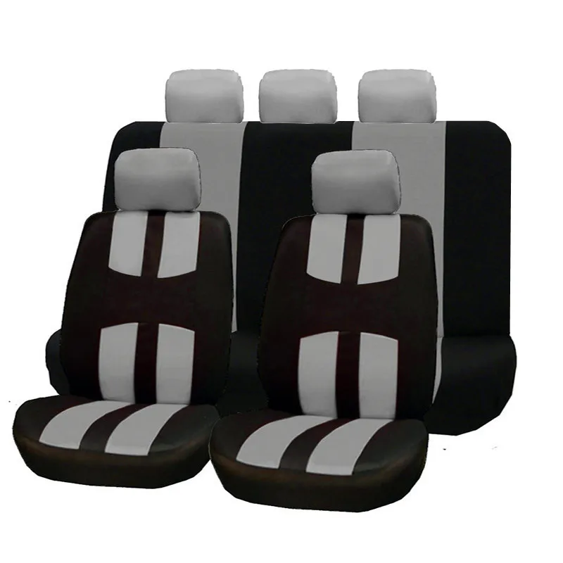 O SHI автомобильный универсальный чехол для сиденья для пятиместных автомобилей 2 передних/1 комплект защитный чехол для сиденья Автомобильная внутренняя отделка - Название цвета: 5 seat covers-Gray