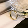 Sale at a loss! Never Fade Original Solid Stainless Steel Rings 18K Gold Gloss Rings For Women And Men Simple Couple Rings KR050 ► Photo 3/6