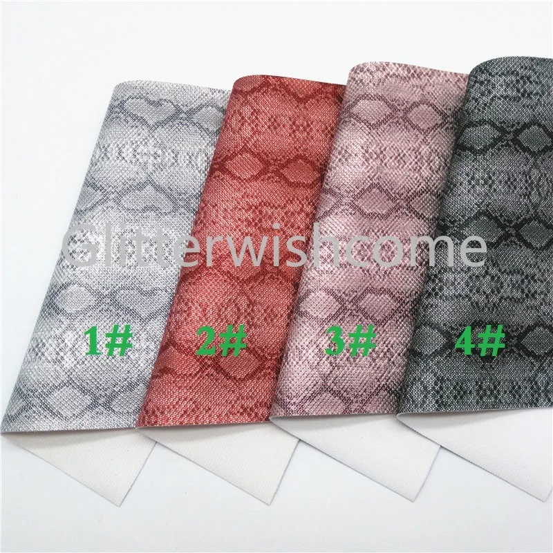Glitterwishcome 21X29 см A4 Размер змеиный принт сетка блестящая ткань, блестки листы для бантов, GM658A