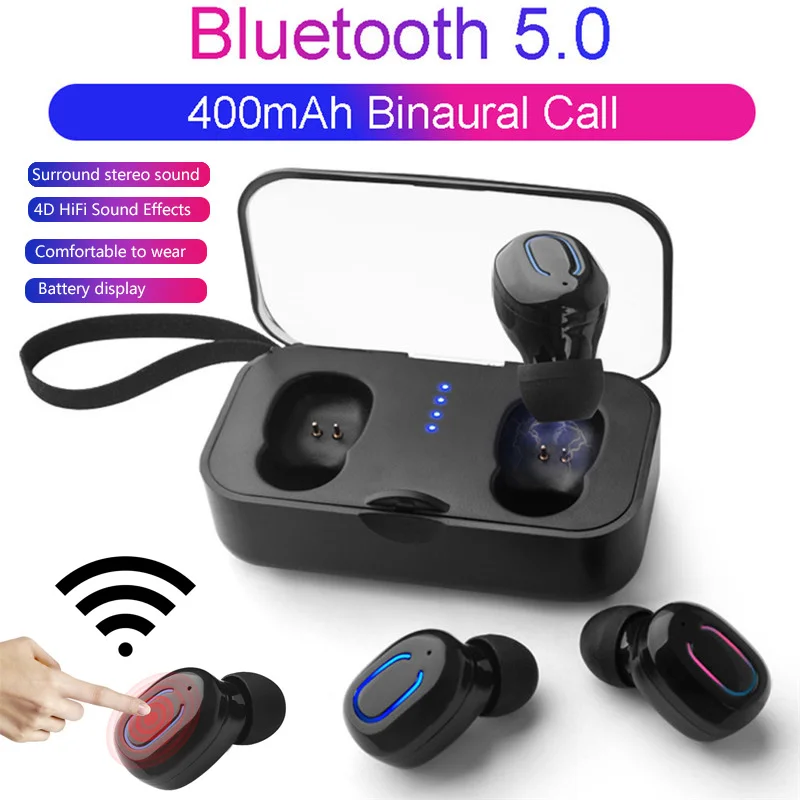 TI8S Bluetooth 5 0 наушники Беспроводной TWS мини Erabuds 3D стерео гарнитура с микрофоном