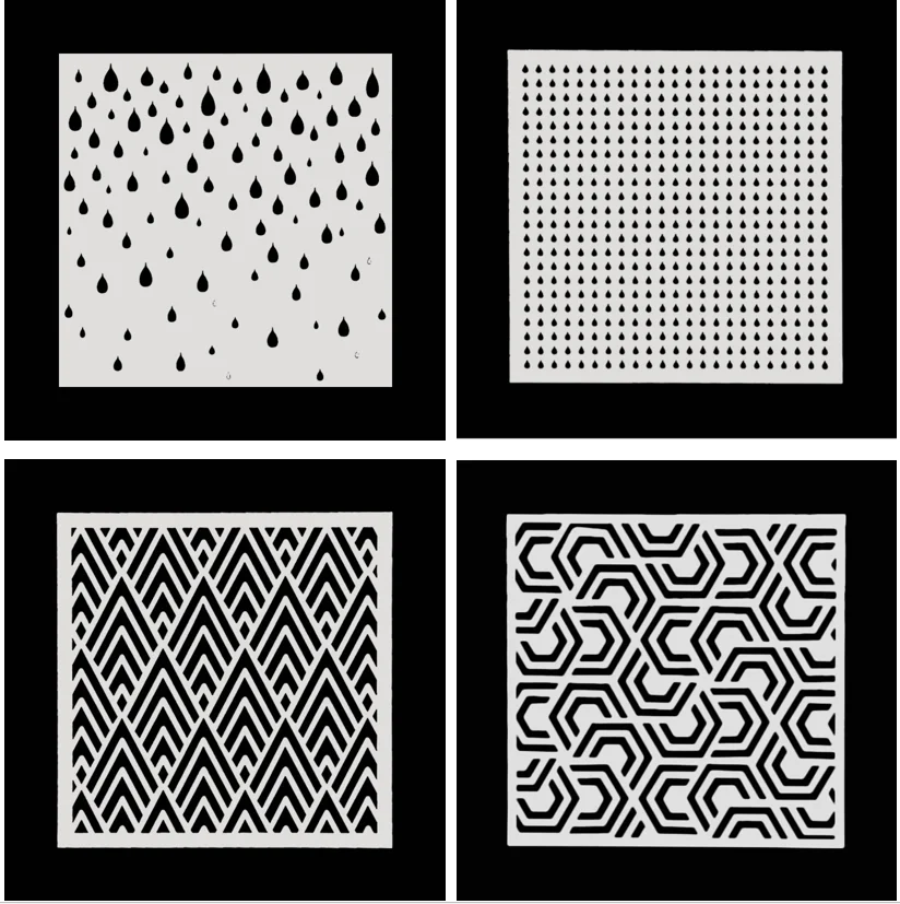 5pcs Creative pvc Layering Stencils for Diy scrapbook coloring painting stencil home deco DIY Paper Cards Crafts | Канцтовары для