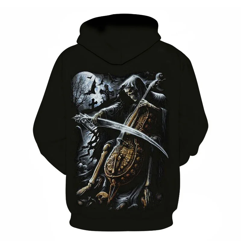 Waliicorners Streetwear Black Color Harajuku Style Hip hop Sweatshirts 3D Men Tracksuit Pullover Funny Skull 12 H59d9df23c1944f72a65c82735e5f83cf6