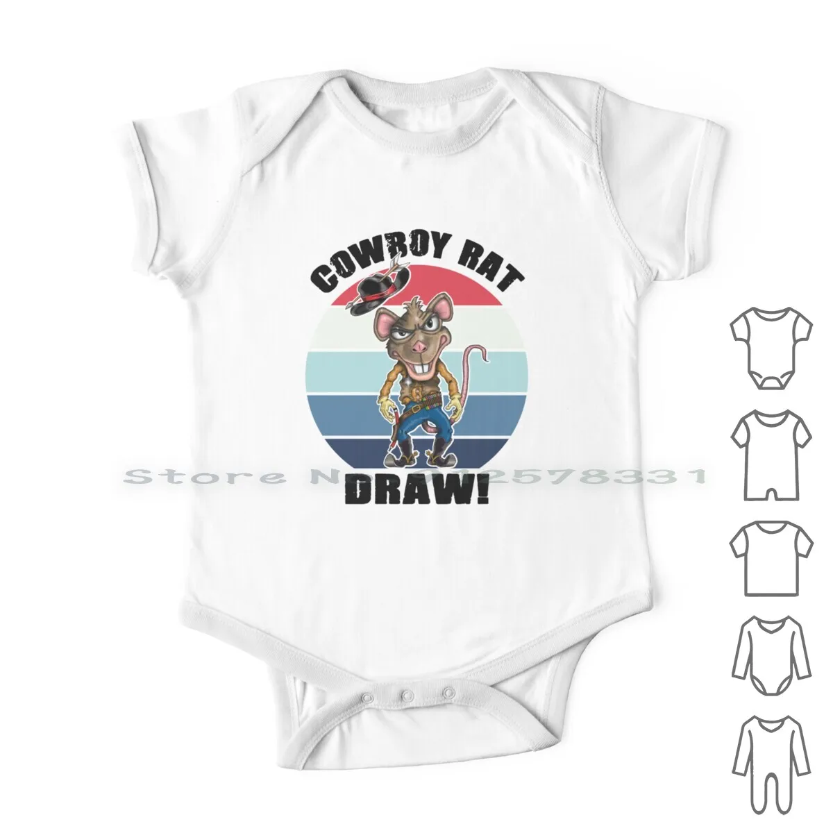 

Cowboy Rat Newborn Baby Clothes Rompers Cotton Jumpsuits Cowboy Rat Rat Cowboy Texas Funny Rat Wild West Western Infant Long