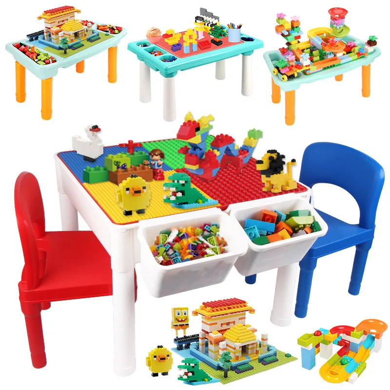 

Multi-functional Educational Study Table Game Table for Child Toy Taiwan Large Particles Compatible Tables And Chairs Assembled