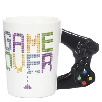 

Game End Coffee Cup 3D Game Controller Processing Mug Porcelain Cup Milk Tea Cup Game Boy Birthday Gift