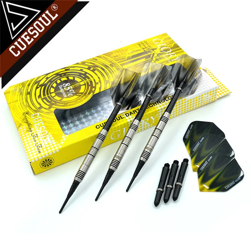 Cuesul Glory Series 85% вольфрам дартс 18 г 14 см профессиональный мягкий наконечник Дартс электронные дартс черный CSGL-N2206
