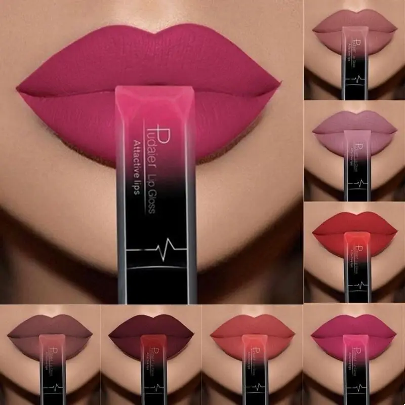 

Matte Lip Gloss Lipstick Sexy Batom Lip Tint Liquid Lipgloss Makeup Long Lasting