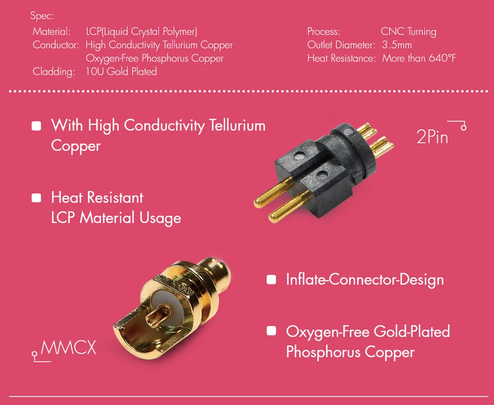 Fone de Ouvido Áudio Ciem Alto Desempenho Iem Lcp Conector 0.78mm 2pin - Mmcx oe - Image 5