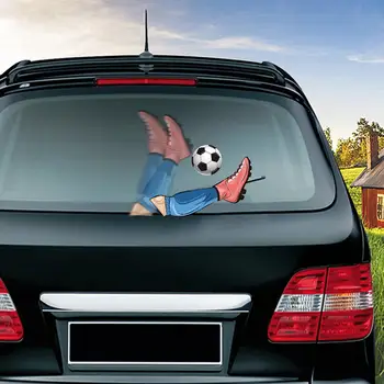 

3D Creative Waving Car Rear Wiper Sticker Car Styling Football Sticker for Car Decor Auto Rear Windshield Window Wiper Decal