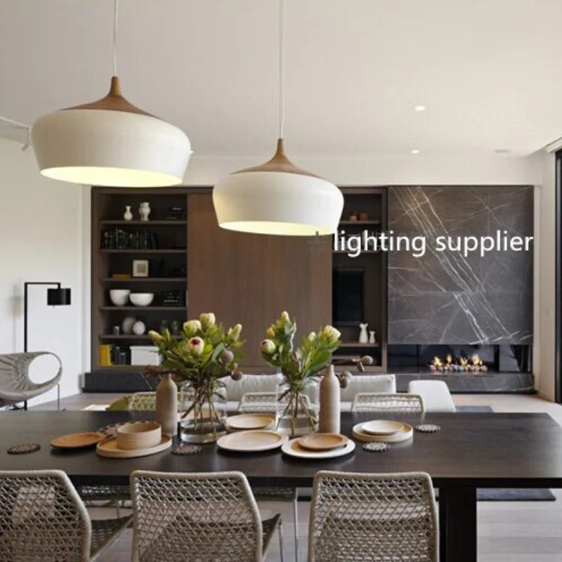 Modern pendant light Oak Wood lamp E27 socket wood lampholder Hanging white black Optionally 300mm / 350mm | Лампы и освещение