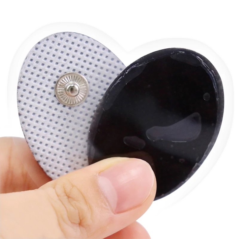 20/10pcs Electrode Pads TENS Unit Replacement Sticky Gel Pads Acupuncture Points Snap on Electrodes Pads 3*4.5CM  3.5 mm Plug 4